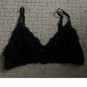 Express Elegant Black Lace Bralette In Small